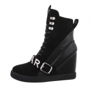 Botine cu platforma - negru dama