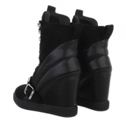 Botine cu platforma - negru dama