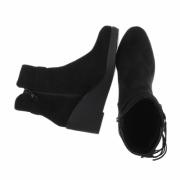 Botine elegante platforma - negru dama