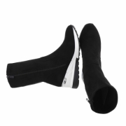 Botine cu platforma - negru dama