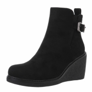 Botine cu platforma - negru dama