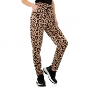 Pantaloni talie inalta cu imprimeu - Holala Fashion   imprimeu leopard dama