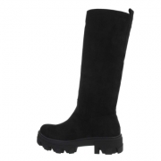 Cizme elegante cu toc gros - negru dama