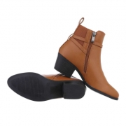 Botine toamna toc gros - bej dama
