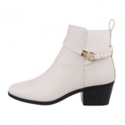 Botine toamna toc gros - bej dama