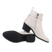 Botine toamna toc gros - bej dama