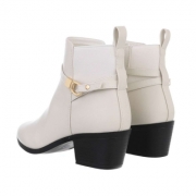 Botine toamna toc gros - bej dama