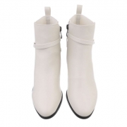 Botine toamna toc gros - bej dama