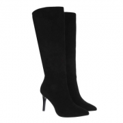 Cizme cu toc subtire - blacksuede dama