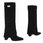 Cizme cu toc inalt - blacksuede dama