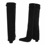 Cizme cu toc inalt - blacksuede dama