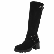 Cizme cu toc inalt - blacksuede dama