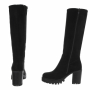 Cizme cu toc inalt - blacksuede dama