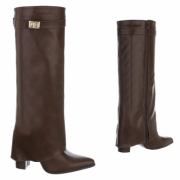 Cizme cu toc inalt - brownpu dama
