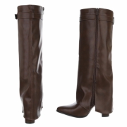 Cizme cu toc inalt - brownpu dama