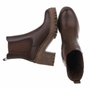 Cizme cu toc inalt - brownpu dama