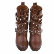 Botine cu catarame - maro dama