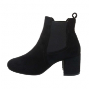 Botine cu toc gros - negru dama