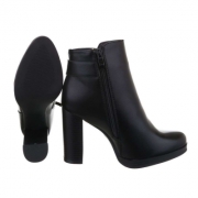 Botine cu toc - negru dama