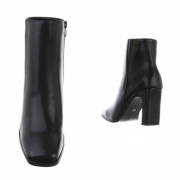 Botine elegante cu toc - negru dama