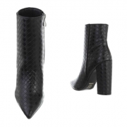 Botine cu toc gros - negru dama