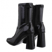 Botine toc gros - negru dama