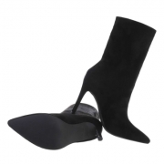 Botine cu toc subtire - negru dama