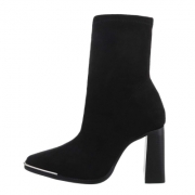 Botine cu toc gros - negru dama