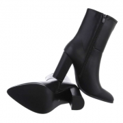 Botine cu toc gros - negru dama