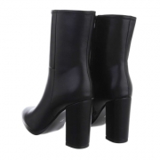 Botine cu toc gros - negru dama