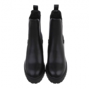 Botine cu toc gros - negru dama
