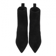 Botine cu toc gros - negru dama