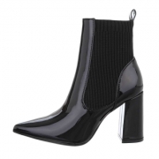 Botine cu toc gros - negru dama