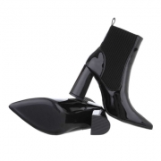 Botine cu toc gros - negru dama