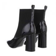 Botine cu toc gros - negru dama