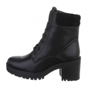 Botine cu toc gros - negru dama