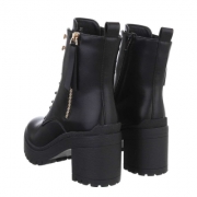 Botine cu toc gros - negru dama