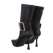 Botine cu toc subtire - negru dama