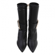 Botine cu toc subtire - negru dama