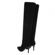 Cizme peste genunchi cu toc cui - blacksuede dama