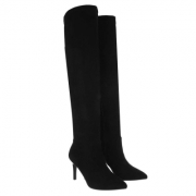 Cizme peste genunchi cu toc cui - blacksuede dama