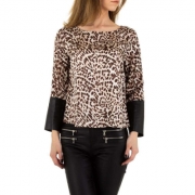 Bluza - Enzoria   crema leopard dama