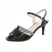 Sandale cu toc - negru dama