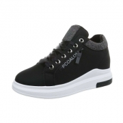 Sneakers inalti - negru dama