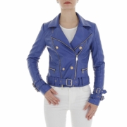 Geaca biker - Noemi Kent   albastru regal dama