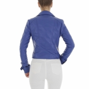 Geaca biker - Noemi Kent   albastru regal dama