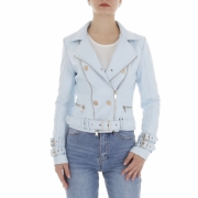 Geaca biker - Noemi Kent   LT.albastru dama
