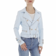 Geaca biker - Noemi Kent   LT.albastru dama