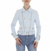 Geaca biker - Noemi Kent   LT.albastru dama