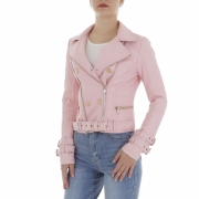 Geaca biker - Noemi Kent   roz pudrat dama